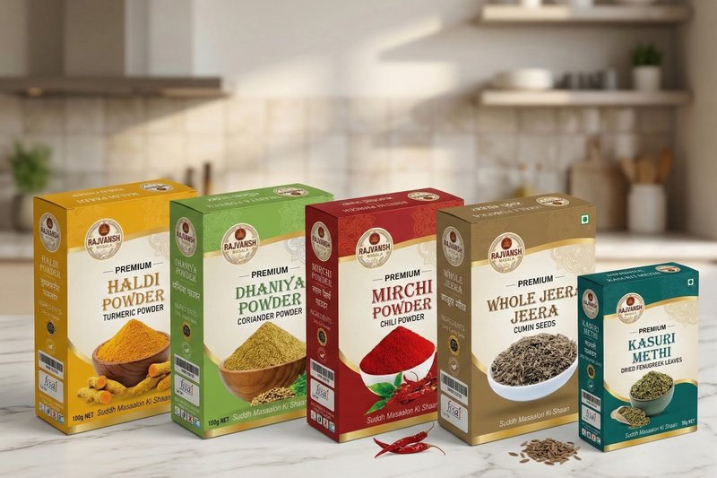 Rajvansh Spicy Kitchen Essential Pack -5 Piece Premium Spice Combo